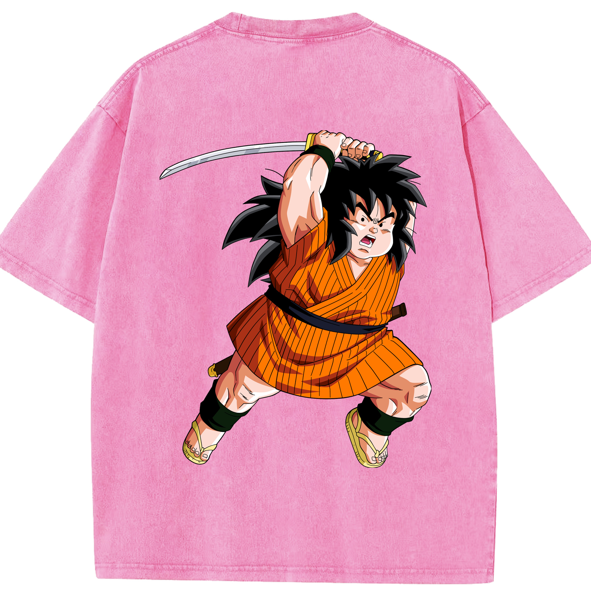 （画像用） ドラゴンボール やじろべえ DRAGON BALL Yajirobe 綿100% ヴィンテージ風 半袖Tシャツ（背面プリント）